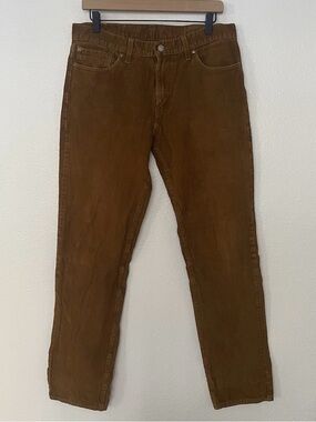 Levi's 511 Men's Corduroy Pants in Brown Terracotta W 33 L 34 Slim fit